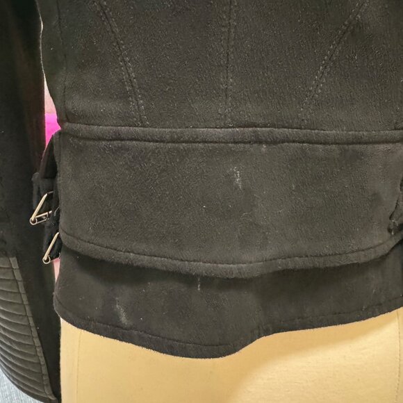 Ivory & Chain Bessie vegan suede cropped moto biker jacket (size S US, 8 AUS) - Picture 13 of 15